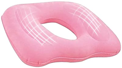 Dailygoods - Dailygoody - Opblaasbaar orthopedisch hoofdkussen - Aambeienzitkussen - Comfortabel en ondersteunend - Roze - Voor stuitpijn en zwelling - Ideaal voor
