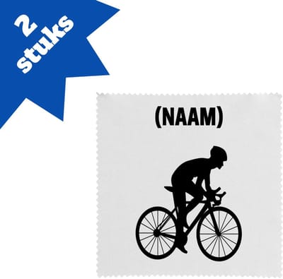 Akyol - wielren met eigen naam brillendoekjes - Wielrennen - wielrenner - sport - 17,8 bij 17,8 cm - 2 stuks