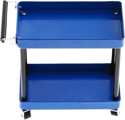 Hulpmiddelwagen met 2 lagen, eenvoudig te monteren en demonteren, ideaal voor modelbouw en opslag van schroeven en bouten