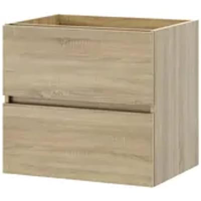 Tiger Wastafelonderkast Condo 60cm - Licht Eiken Mat - Met 2 Lades