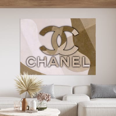 Schilderij Woonkamer - Chanel Camo - 90 x 60 cm - woonkamer of slaapkamer - PosterGuru