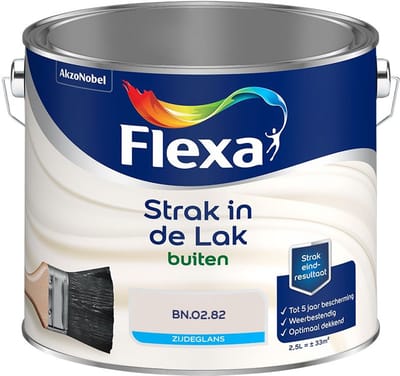 Flexa - Strak In De Lak Buitenlak Zijdeglans - Bn.02.82 - Mengverf - 2,5 L