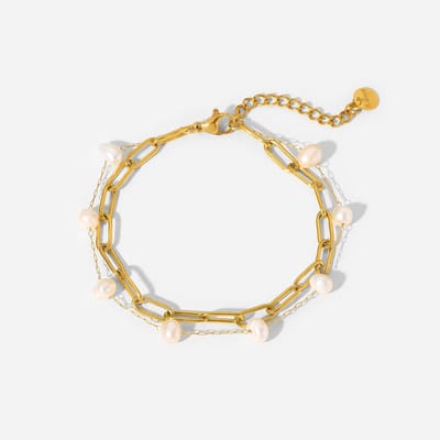 Schakelarmband met Parelaccent – Stijlvol & Modern | Twinolo