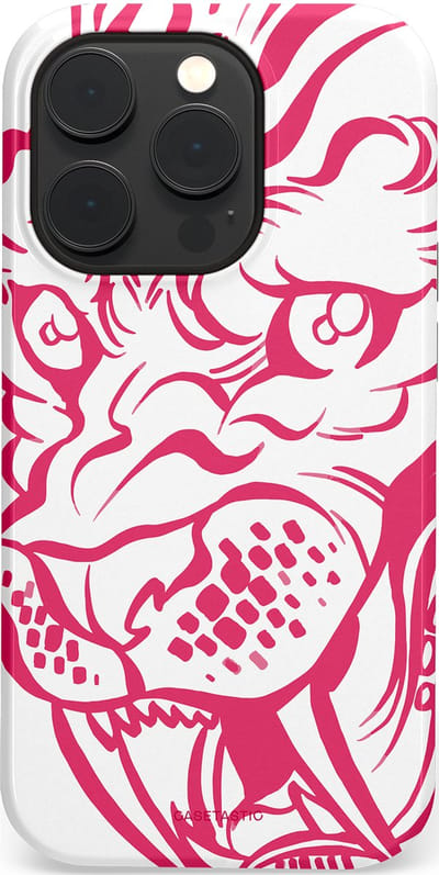 Casetastic Hoesje Geschikt voor Apple iPhone 14 Pro Magsafe - Stijlvolle Beschermende Duo-layer Case - Scherpe Strepen
