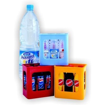 Kratje met 6 drankflesjes