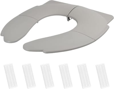 Vouwbare toiletbril voor peuters, reisvriendelijke zitting met tas, toiletzitting met 6 antislip siliconen pads, ideaal voor zindelijkheidstraining en onderweg gebruik
