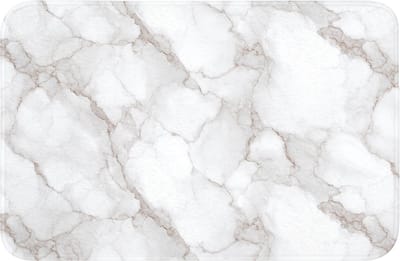 Badmat 60x40 cm - Antislip - Wit - Marmer - Bruin - Badmatten voor badkamer - Badkamermat - Douchemat - Badkamer mat