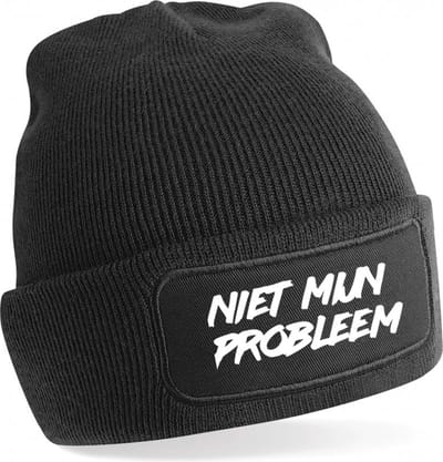Niet mijn probleem Warme Wintermuts | Beanie | Muts | Winter | Kou | Niet mijn probleem | Tekst | Cadeau | Apres Ski | Wintersport | Skimuts | Verzending binnen 24 uur!