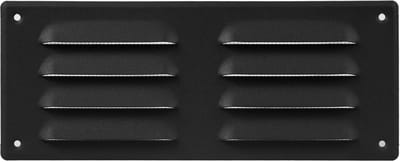 Ventilatierooster - Ontluchtingsafdekking - Luchtcirculatie - Insectenbescherming - 26 x 10.5 cm - Antraciet