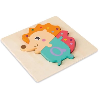 3D Houten Puzzel Hoogwaardig Baby Educatief Speelgoed Vroeg Leren Cognitie Kinderen Cartoon Greep Intelligentie Puzzel Baby Peuter Speelgoed Hedgehog puzzle