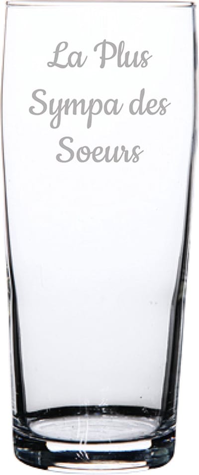 Bierfluitje gegraveerd - 19cl - La Plus Sympa des Soeurs