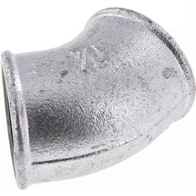 Rp 1 1/4'' Verzinkt Gietijzeren L-Fitting 45graden 25 Bar
