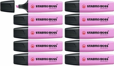 STABILO BOSS ORIGINAL - Markeerstift - Pastel - Bevroren Fuchsia - Doos 10 Stuks