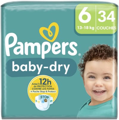 Pampers Baby Dry Luiers - Maat 6 (13-18 kg) - 136 stuks