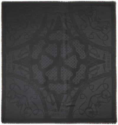 Guess Dita Kefiah Dames Sjaal Vierkant 120x120 - Zwart - One Size