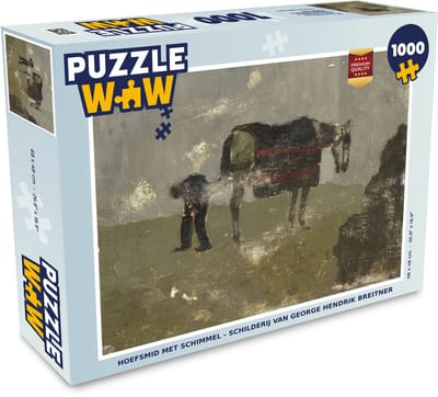 Puzzel Hoefsmid met schimmel - Schilderij van George Hendrik Breitner - Legpuzzel - Puzzel 1000 stukjes volwassenen