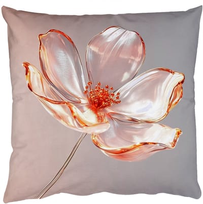 Sierkussens - Kussentjes Woonkamer - 50x50 cm - Glazen - Bloem - Roze