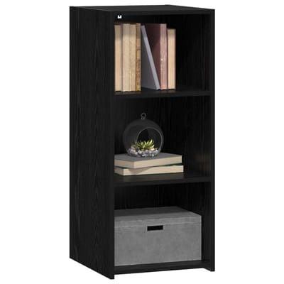 vidaXL - Dressoir - Zwart - eiken - 40 - x - 41 - x - 93 - cm - Bewerkt - hout
