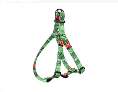 WAUDOG Ethno Green Harnas / Hondentuigje - Nylon - Breedte: 20 mm - Borstomtrek: 50 - 80 cm (GELIEVE ALVORENS BESTELLEN OPMETEN)