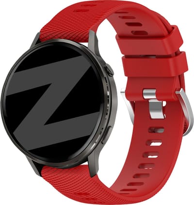 Bandz Siliconen 'Deluxe' bandje geschikt voor Garmin Vivoactive 4s / Vivomove 3s / Venu 4 - 41mm / Venu 3s / Venu 2s / Forerunner 265s / Forerunner 255s - Rood