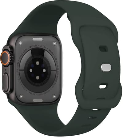 Bandje Geschikt voor Apple Watch Ultra 1, 2, 3 (49 mm) Bandje Siliconen Horloge Band Verstelbaar - Smartwatch Bandje Siliconen - Grijs