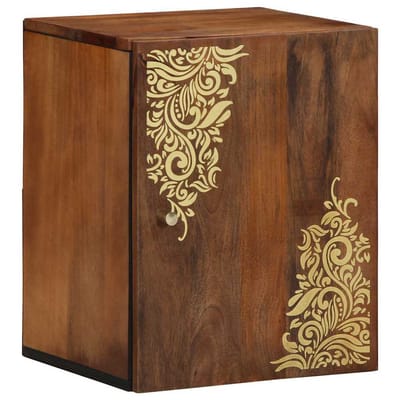 vidaXL - Wandkast - Honing - bruin - 38 - x - 33 - x - 48 - cm - Massief - Mango - Hout