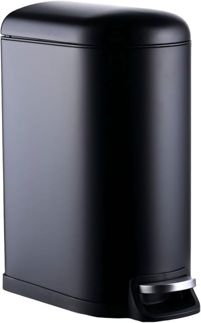 Prullenbak keuken - 10 l - binnenemmer - softclose - zwart