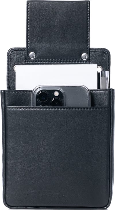 Horeca - Holster - Horeca holster - Horeca portemonnee - Kelnerbeurs - Holster horeca - Holster kapper - Horeca riem - Kelner holster - Horeca portefeuille - Horeca schort - Kelner riem - Horeca houder - Heup holster - Heuptas kapper - Leer - Zwart