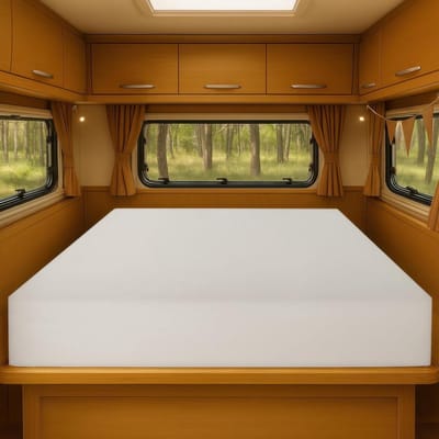 Camper Matras Schuim - RV Matras Topper - Comfortabel Slapen - Hoge Dichtheid Schuim - 28 x 72 inch - Wit