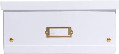 Exacompta 5x Opbergdoos in karton 33x50x16cm Neo Deco, vlak geleverd - Wit - 62458E
