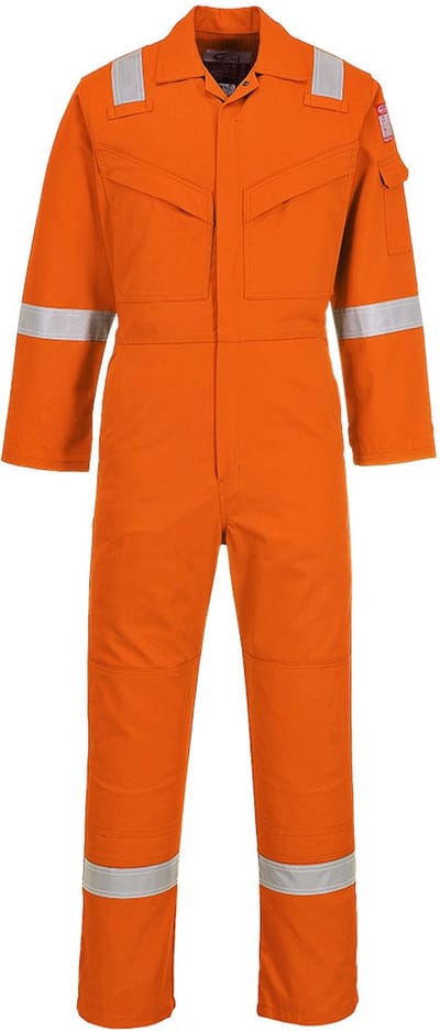 Portwest Super Lichtgewicht Antistatische Overall 210gm FR21 - Oranje Lang - XXL