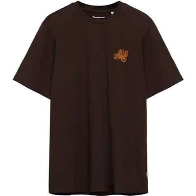Geborduurde biologische katoen T-shirt KnowledgeCotton Apparel
