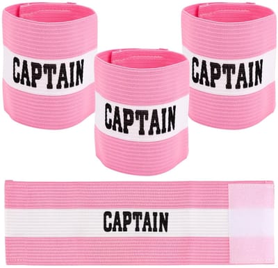 Dailygoods- Voetbalcaptainsarmband Verstelbaar - 3 Stuks - Ademende Nylon - Geschikt voor Tieners/Volwassenen - Voor Voetbal/Rugby/Basketbal - Captainsband