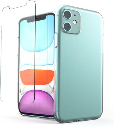Telefoonhoesje Doorzichtig Geschikt voor Iphone 11 Hoesje Transparant En Screenprotector Beschermglas