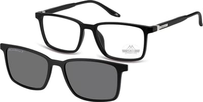 Montana Leesbril MRC3 +1:00 ZWART inclusief Clip-on zonnebril