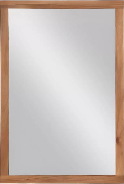 Vente-unique Rechthoekige spiegel met acacia houten lijst - 90 x 60 cm - SEPANG