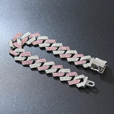 Halsbanden met hondketting, Diamanten ketting Strass Bling Glitter Metalen Choker Cubaanse schakel Hondenhalsband, Huisdierensieraden Voor Puppy XS Kleine Middelgrote Grote Honden Katten S gray