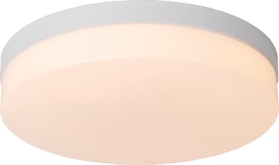 Lucide BISKIT - Plafonnière (Plafondlamp) Badkamer - Ø 34,5 cm - LED - 1x24W 2700K - IP44 - Bewegingssensor - Wit