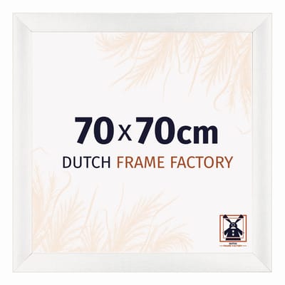 Fotolijst 70x70 cm - MDF - Wit Geveegd - Praag