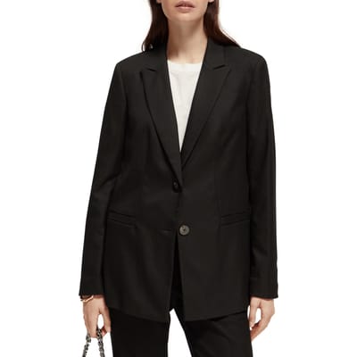 Scotch & Soda Relaxed Fit Single Breasted Tailored Blazer Black Taglia: L | Blazers Outlet | Donna | Nero