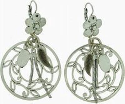 Behave - Oorhangers dames - Zilverkleur art deco - Retro vintage