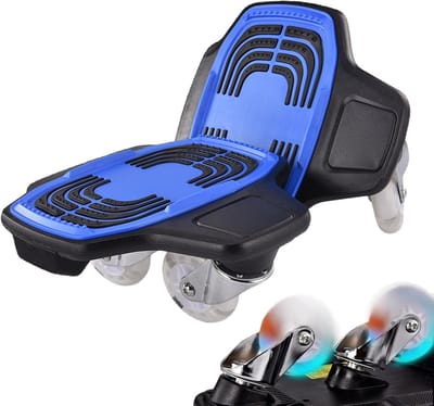 Split skateboard - Drift board - Straat cruisen - Flexibel ontwerp - 24x26cm - Blauw