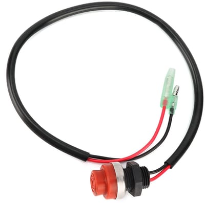 Solidchoice - Dailygoody - Startknop Buitenboordmotor - Waterdichte Drukknop - 45 cm Kabel - Stopcontact voor Boot - Marine Stopschakelaar - Geschikt voor Motoren 7..