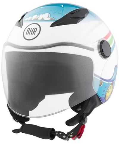 BHR 838 Kids – Kinderhelm Scooter – Veiligheid voor uw Kind – Scooterhelm voor Kinderen – Kinderhelm Motor - Oceaan – Maat M