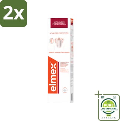 Elmex Tandpasta Anti-Cariës Professional Advanced Protection 75 ml - Voordeelverpakking - 2 stuks - Anti cariës - Tandpasta