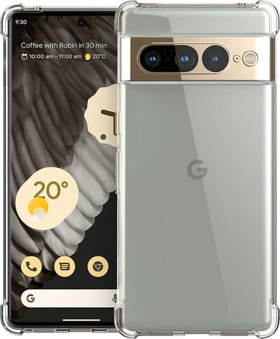 Casemania Hoesje Geschikt voor Google Pixel 7 Pro - Transparant - Anti Shock Hybrid Back Cover