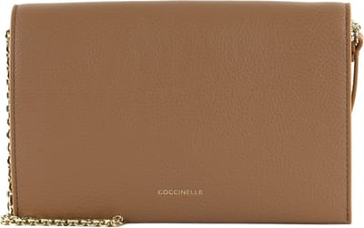 COCCINELLE Leren Koppeling Schoudertas Dandy Mini Bag Skin Lichtbruin