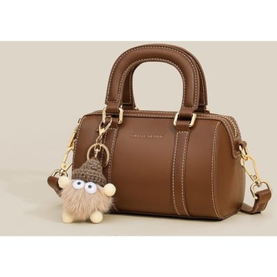 Handtas Tas Dames Lente/zomer Crossbody Tas Leer Dames Tas Enkele Schouder Kleine Vierkante Tas Bowlingtas bruin