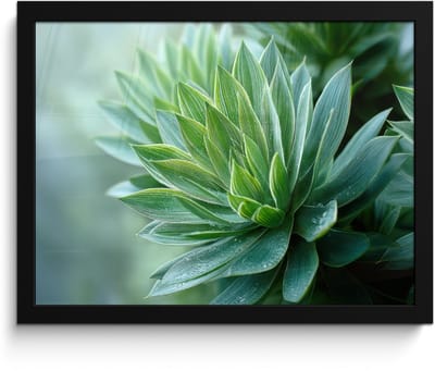 Poster in lijst - Fotolijst 40x30 cm - Posters - Blad - Plant - Groen - Textuur - Posterlijst zwart - Decoratie - Wanddecoratie woonkamer - Muurdecoratie slaapkamer