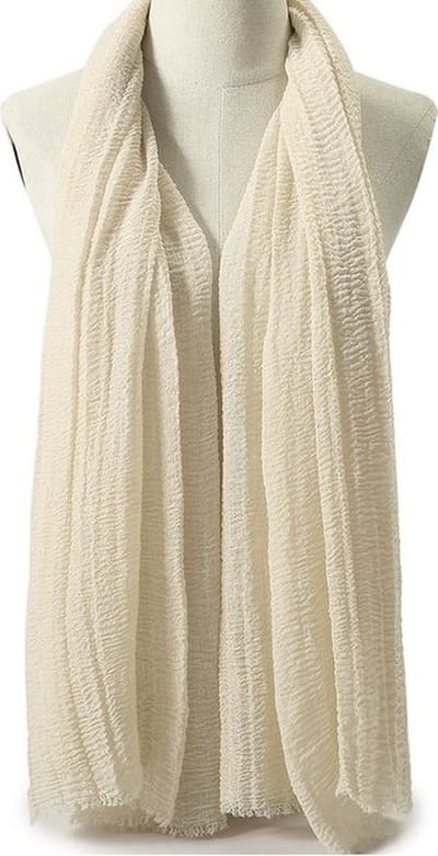 Lange Dunne Sjaal - Effen - Ecru/Beige - 190 x 95 cm (0411130#)